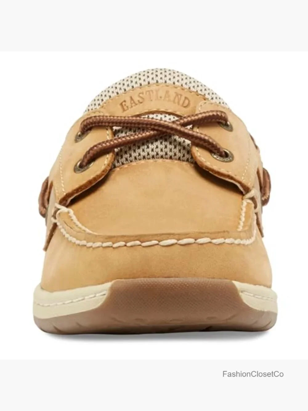 Full Grain Leather Lace-Up Boat Shoe with Padded Insole